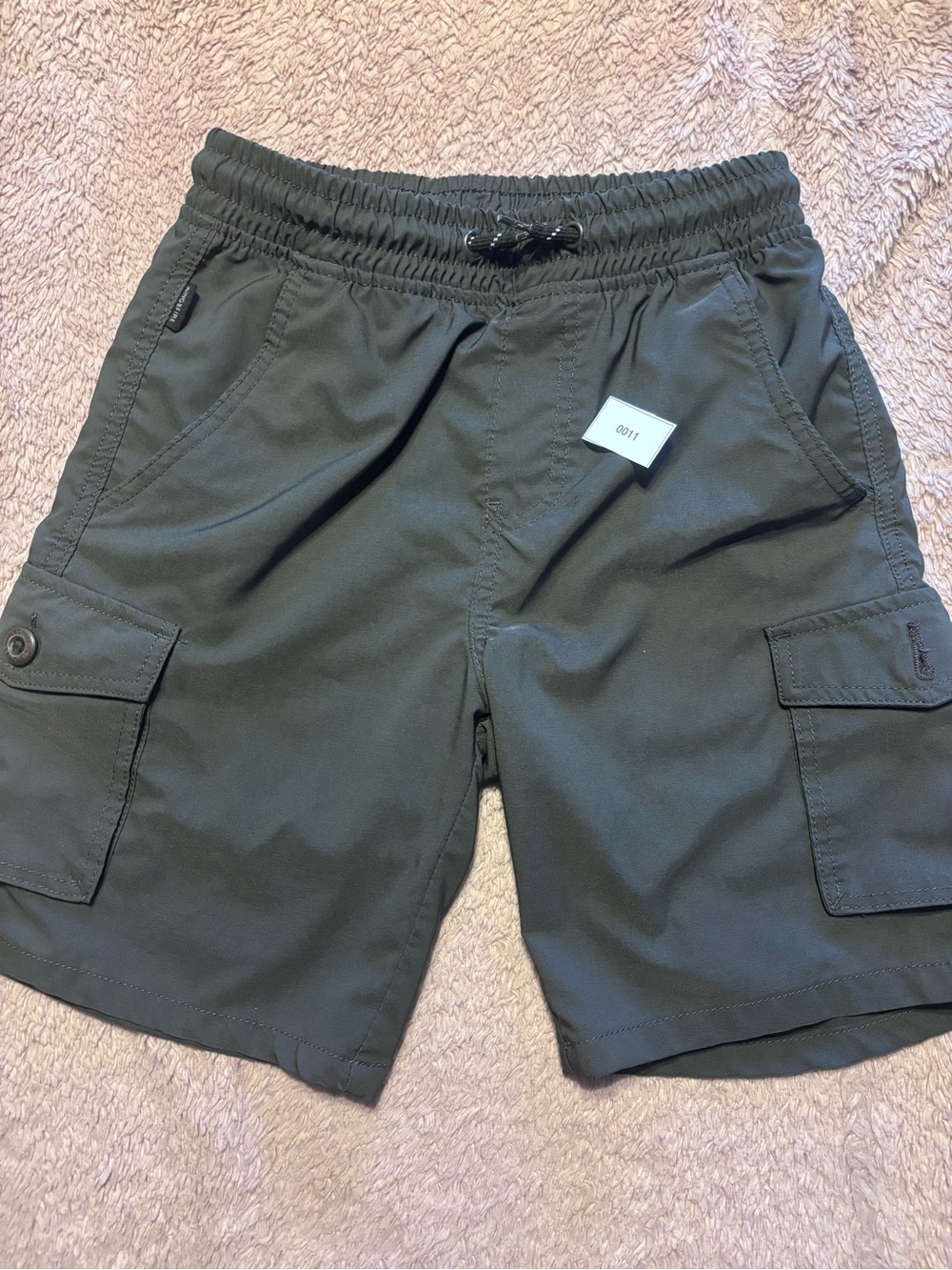 Ring of Fire Boys Olive Green Cargo Shorts